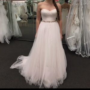 whisper pink wedding dress